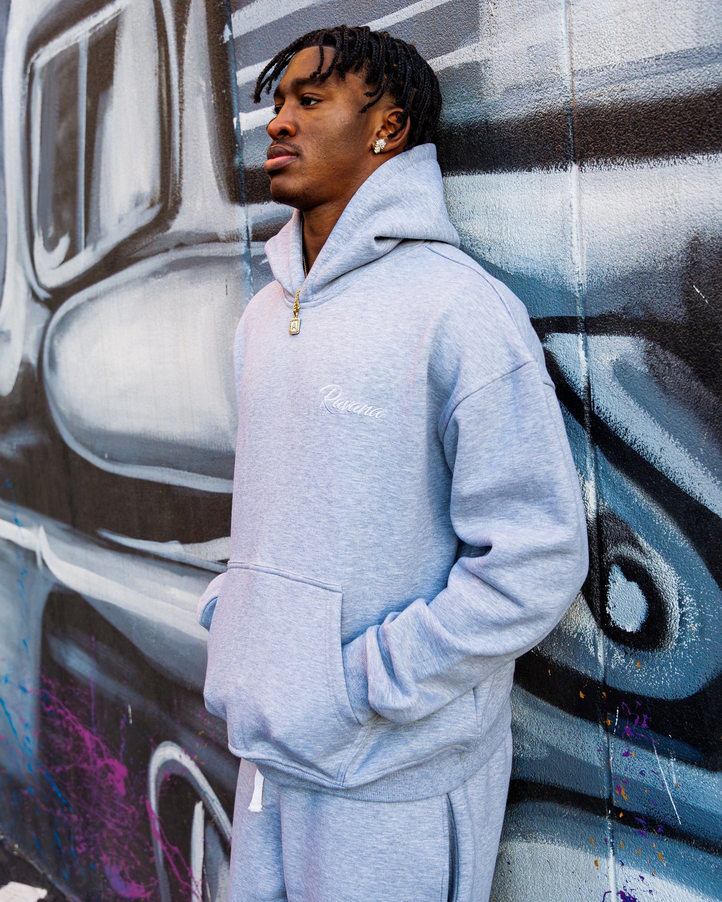 Ravana Luxury Full Gray Fleece Set